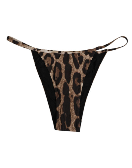 Dolce & Gabbana Brown Leopard Triangle Tanga Panty Underwear – IT3 | M par Dolce & Gabbana | Disponible sur Sandy Store ByNet