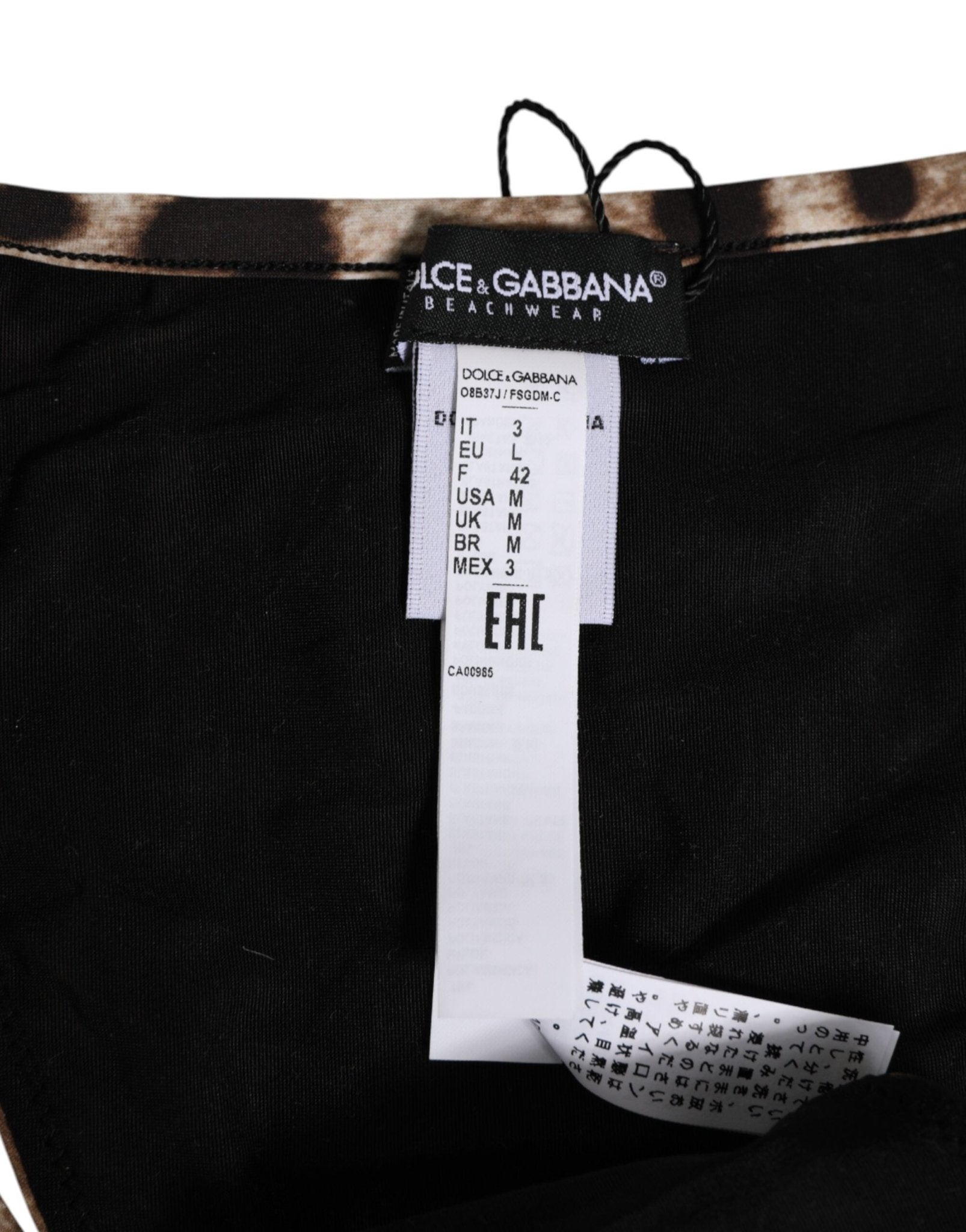 Dolce & Gabbana Brown Leopard Triangle Tanga Panty Underwear – IT3 | M par Dolce & Gabbana | Disponible sur Sandy Store ByNet
