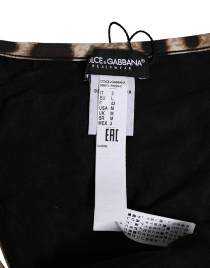 Dolce & Gabbana Brown Leopard Triangle Tanga Panty Underwear – IT3 | M par Dolce & Gabbana | Disponible sur Sandy Store ByNet