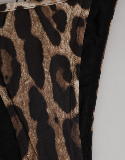 Dolce & Gabbana Brown Leopard Triangle Tanga Panty Underwear – IT3 | M par Dolce & Gabbana | Disponible sur Sandy Store ByNet