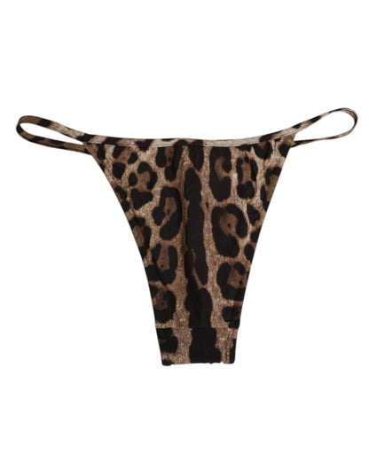 Dolce & Gabbana Brown Leopard Triangle Tanga Panty Underwear – IT3 | M par Dolce & Gabbana | Disponible sur Sandy Store ByNet