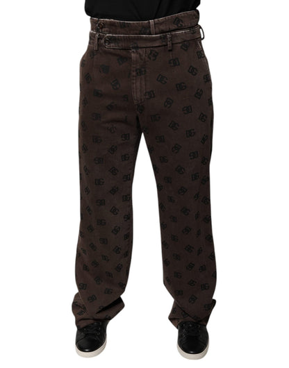Dolce & Gabbana Brown Logo Cotton Straight Denim Jeans – IT48 | M par Dolce & Gabbana | Disponible sur Sandy Store ByNet