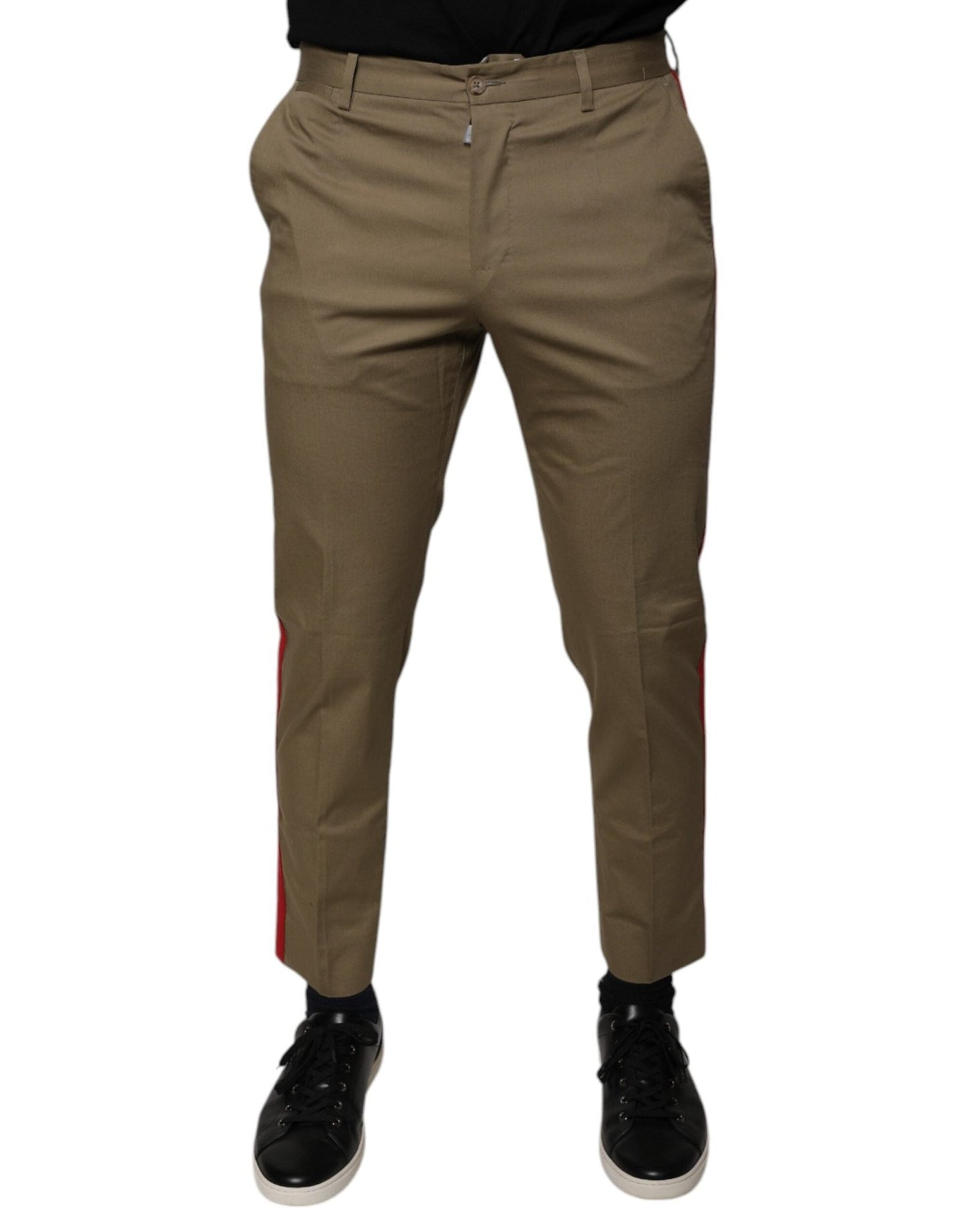 Dolce & Gabbana Brown Logo Men Casual Tapered Pants – IT46 | S par Dolce & Gabbana | Disponible sur Sandy Store ByNet