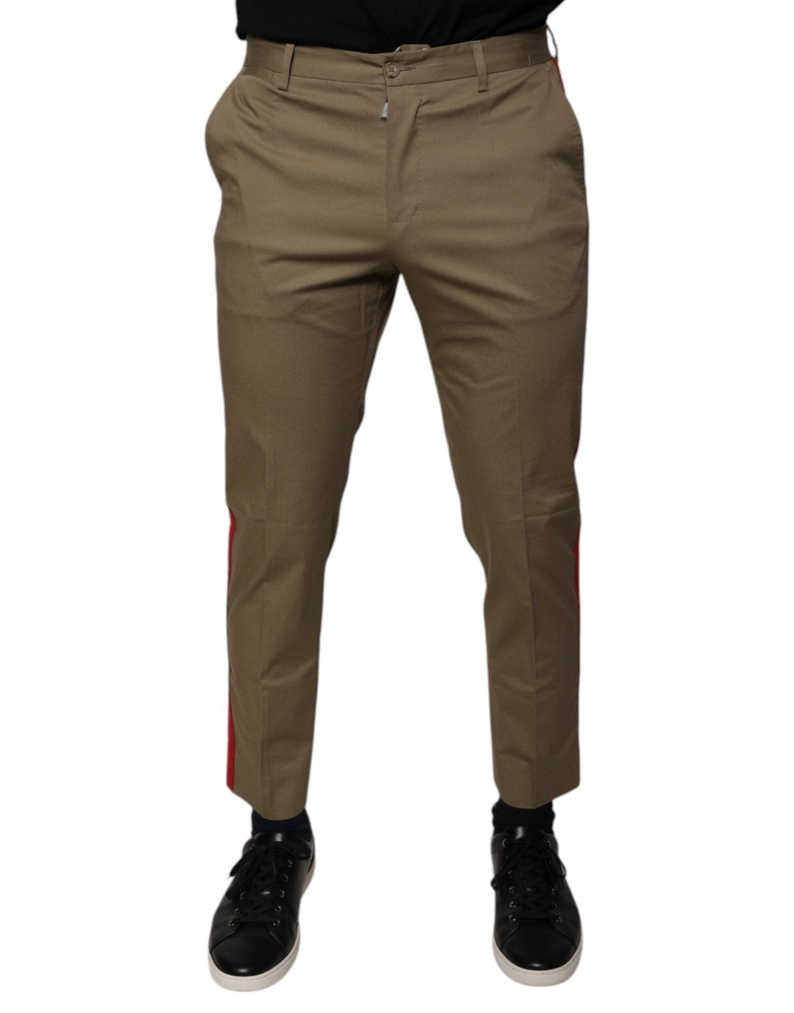 Dolce & Gabbana Brown Logo Men Casual Tapered Pants – IT46 | S par Dolce & Gabbana | Disponible sur Sandy Store ByNet