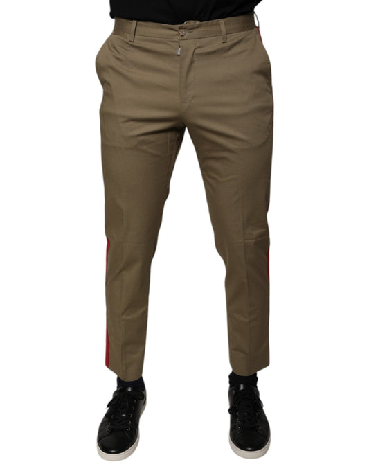 Dolce & Gabbana Brown Logo Men Casual Tapered Pants – IT46 | S par Dolce & Gabbana | Disponible sur Sandy Store ByNet
