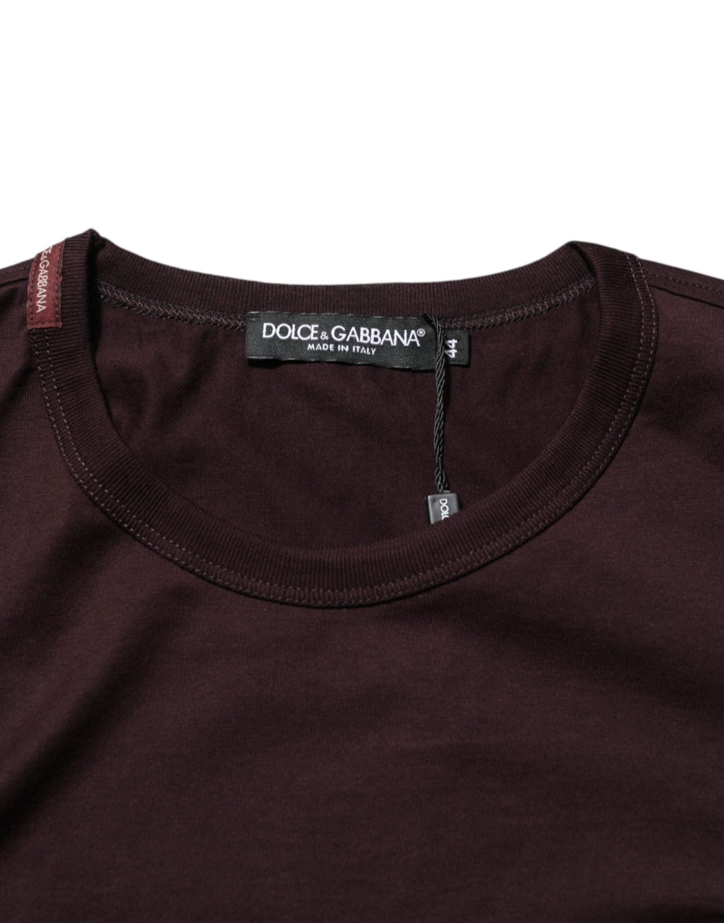 Dolce & Gabbana Brown Logo Plaque Cotton Crew Neck T-shirt – IT44 | XS par Dolce & Gabbana | Disponible sur Sandy Store ByNet