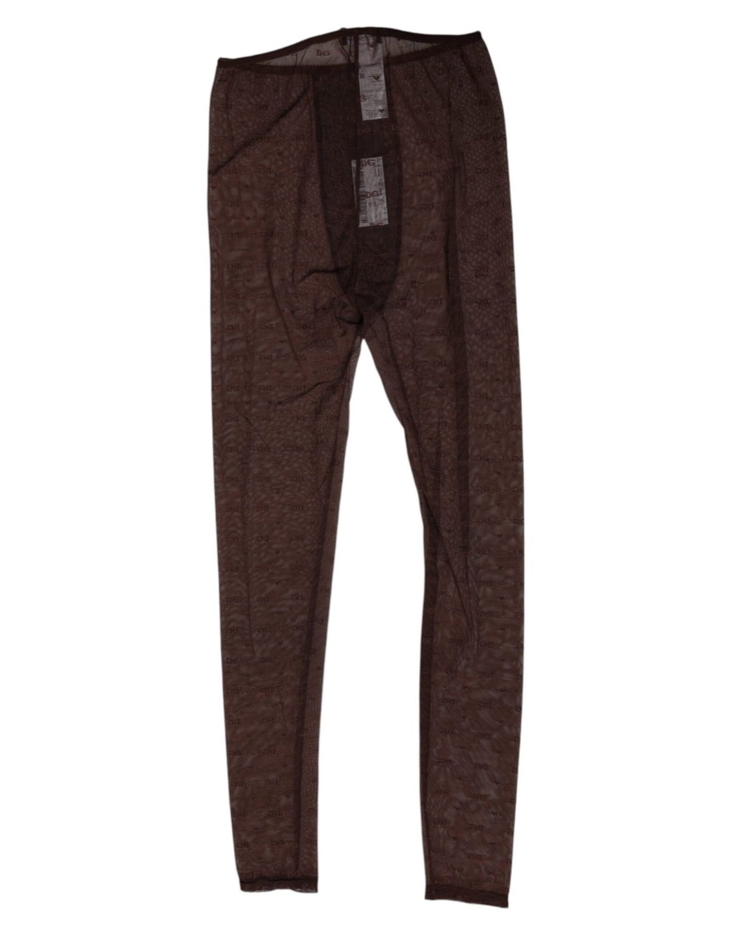 Dolce & Gabbana Brown Nylon Logo Lace Leggings Pants Underwear – IT2 | S par Dolce & Gabbana | Disponible sur Sandy Store ByNet