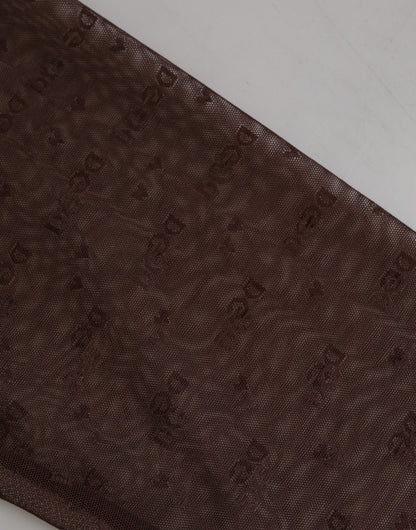 Dolce & Gabbana Brown Nylon Logo Lace Leggings Pants Underwear – IT2 | S par Dolce & Gabbana | Disponible sur Sandy Store ByNet