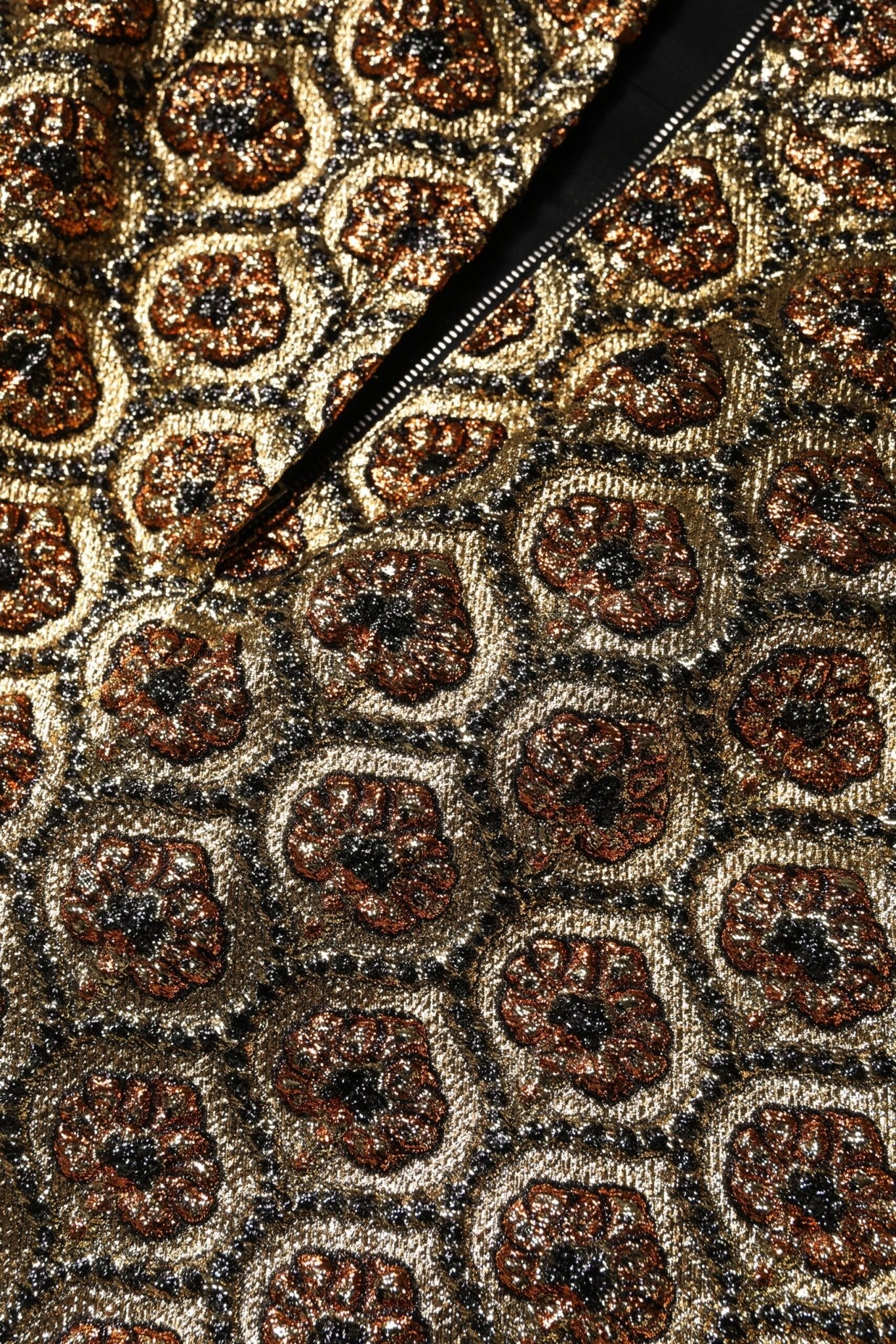 Dolce & Gabbana Brown Polyester Brocade A - line Mini Skirt - Sandy Store ByNet