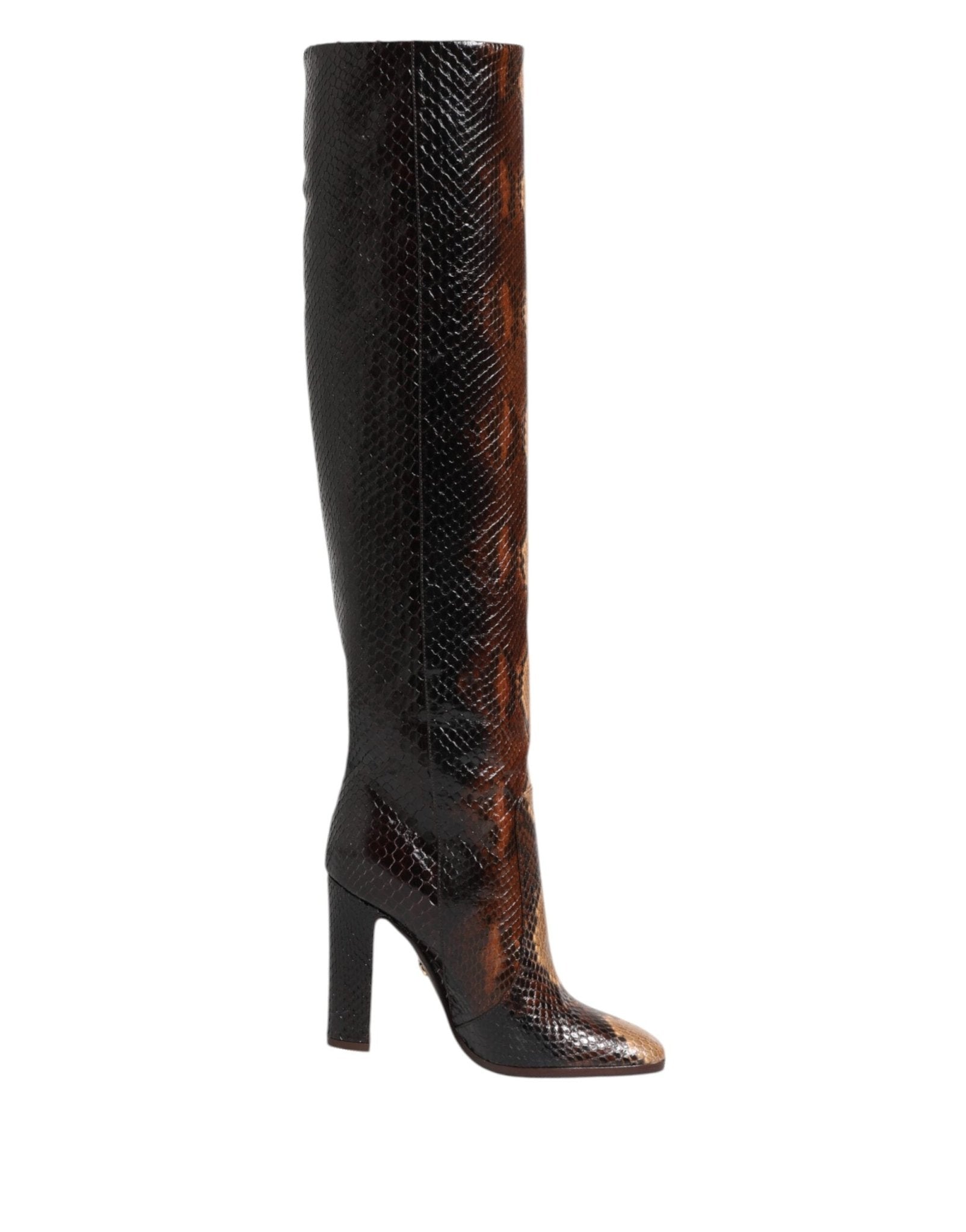Dolce & Gabbana Brown Python Snakeskin Print Riding Boots Shoes – EU36.5/US6 par Dolce & Gabbana | Disponible sur Sandy Store ByNet