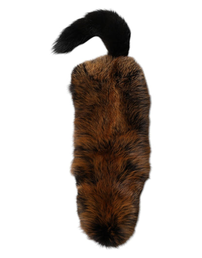 Dolce & Gabbana Brown Red Fox Fur Neck Cashmere Warmer Scarf – par Dolce & Gabbana | Disponible sur Sandy Store ByNet