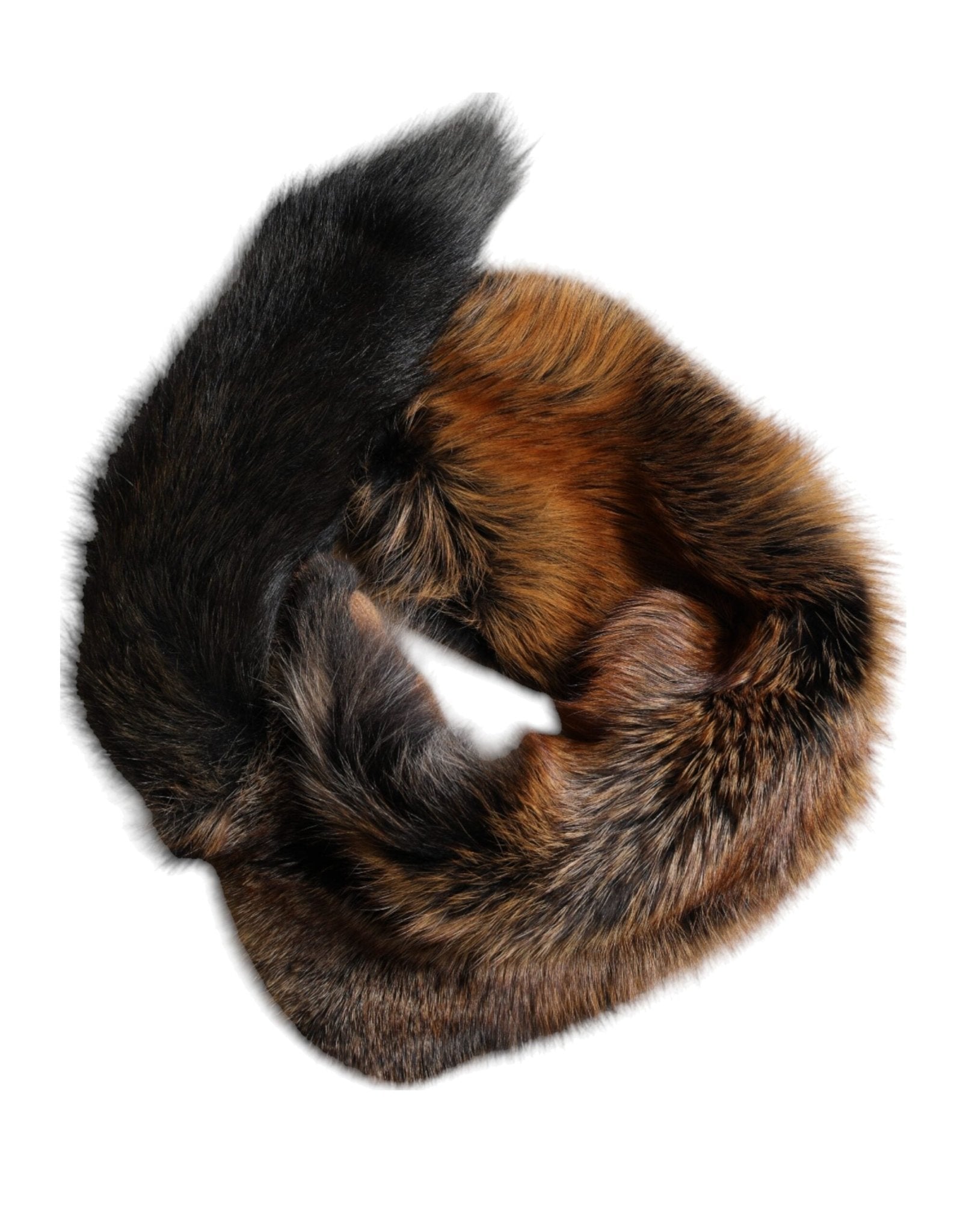 Dolce & Gabbana Brown Red Fox Fur Neck Warmer Winter Scarf - Sandy Store ByNet