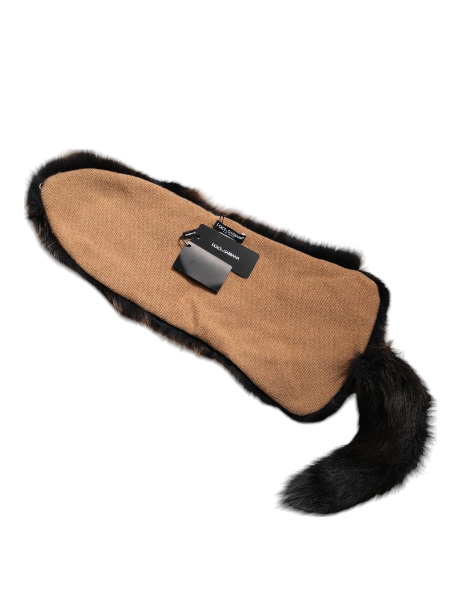 Dolce & Gabbana Brown Red Fox Fur Neck Warmer Winter Scarf - Sandy Store ByNet