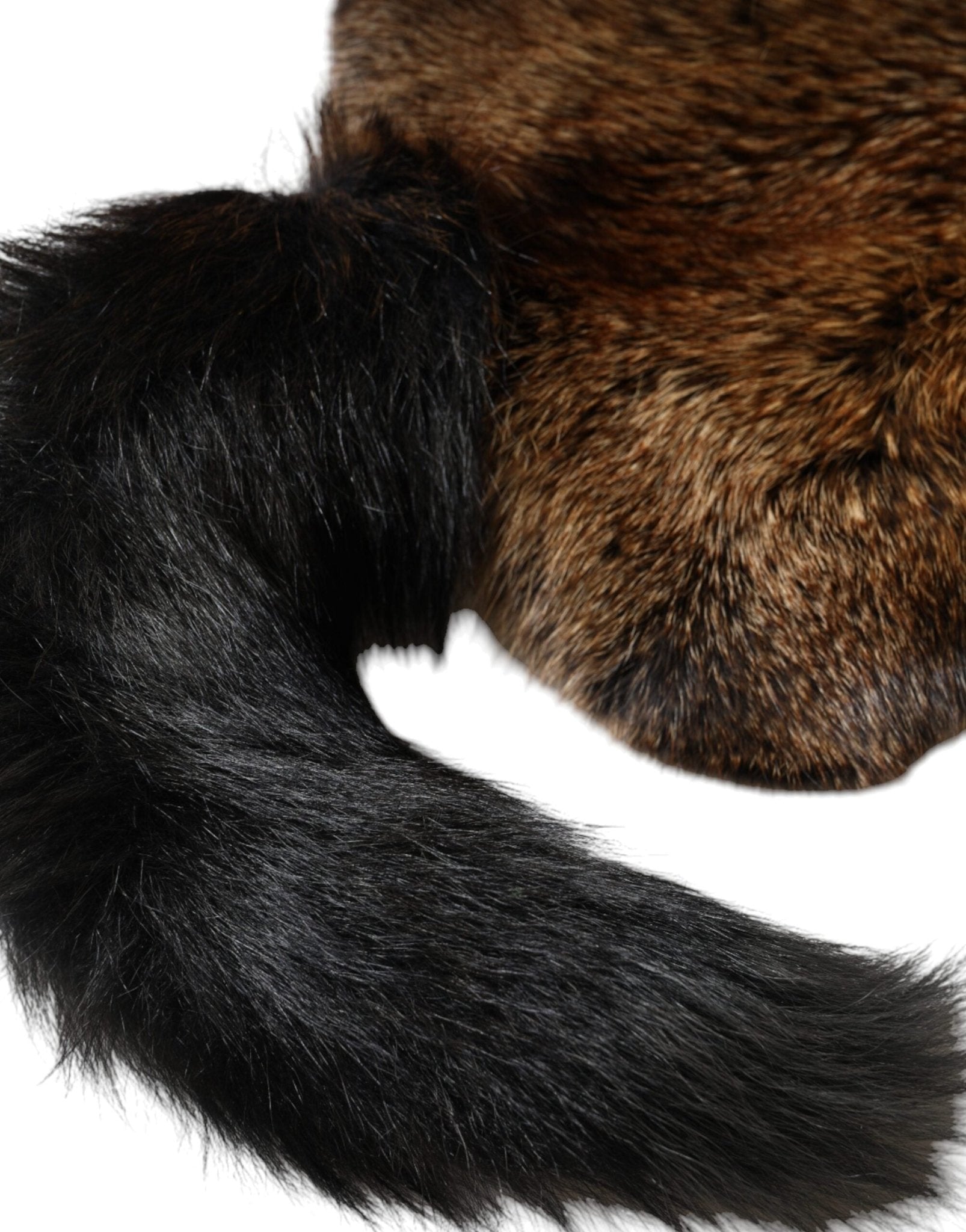 Dolce & Gabbana Brown Red Fox Fur Neck Warmer Winter Scarf - Sandy Store ByNet
