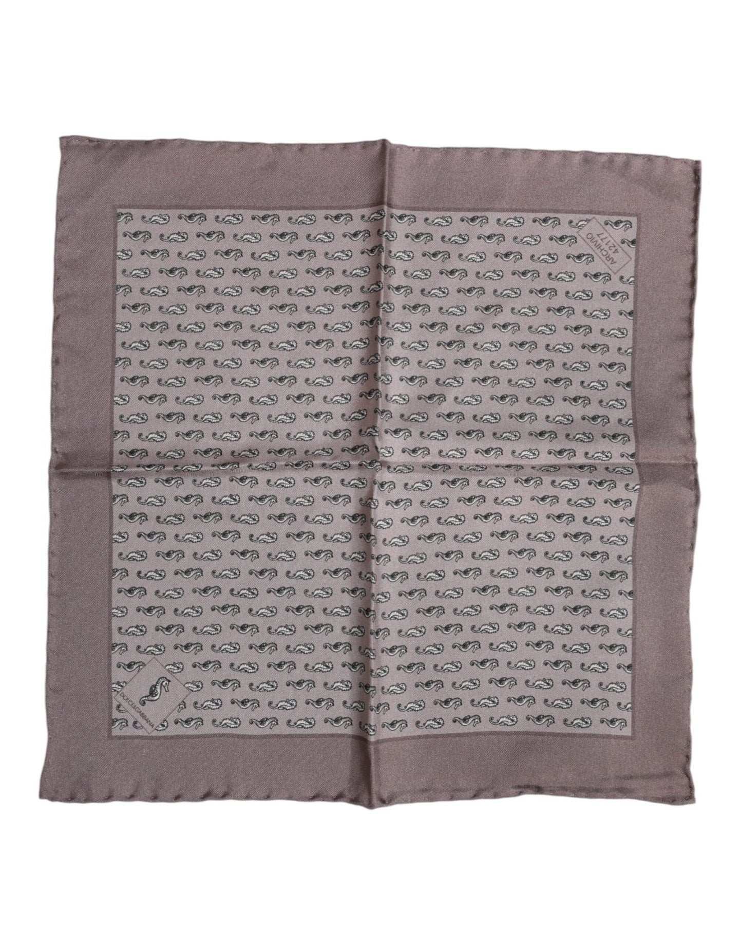 Dolce & Gabbana Brown Sea Horse Silk Square Foulard Scarf – par Dolce & Gabbana | Disponible sur Sandy Store ByNet