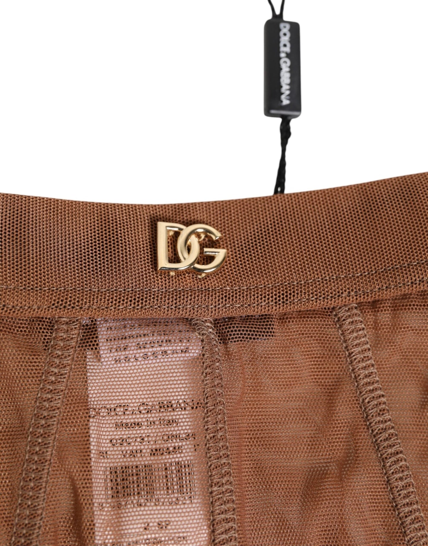 Dolce & Gabbana Brown Sheer Mesh High Waist Briefs Underwear – IT2 | S par Dolce & Gabbana | Disponible sur Sandy Store ByNet