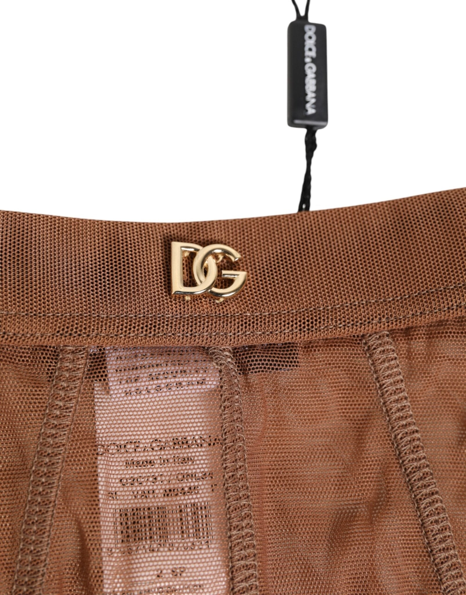 Dolce & Gabbana Brown Sheer Mesh High Waist Briefs Underwear – IT2 | S par Dolce & Gabbana | Disponible sur Sandy Store ByNet