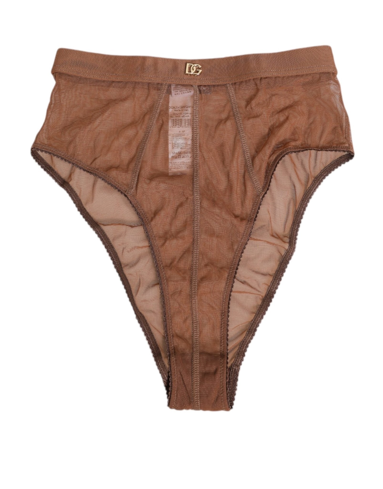 Dolce & Gabbana Brown Sheer Mesh High Waist Briefs Underwear – IT2 | S par Dolce & Gabbana | Disponible sur Sandy Store ByNet
