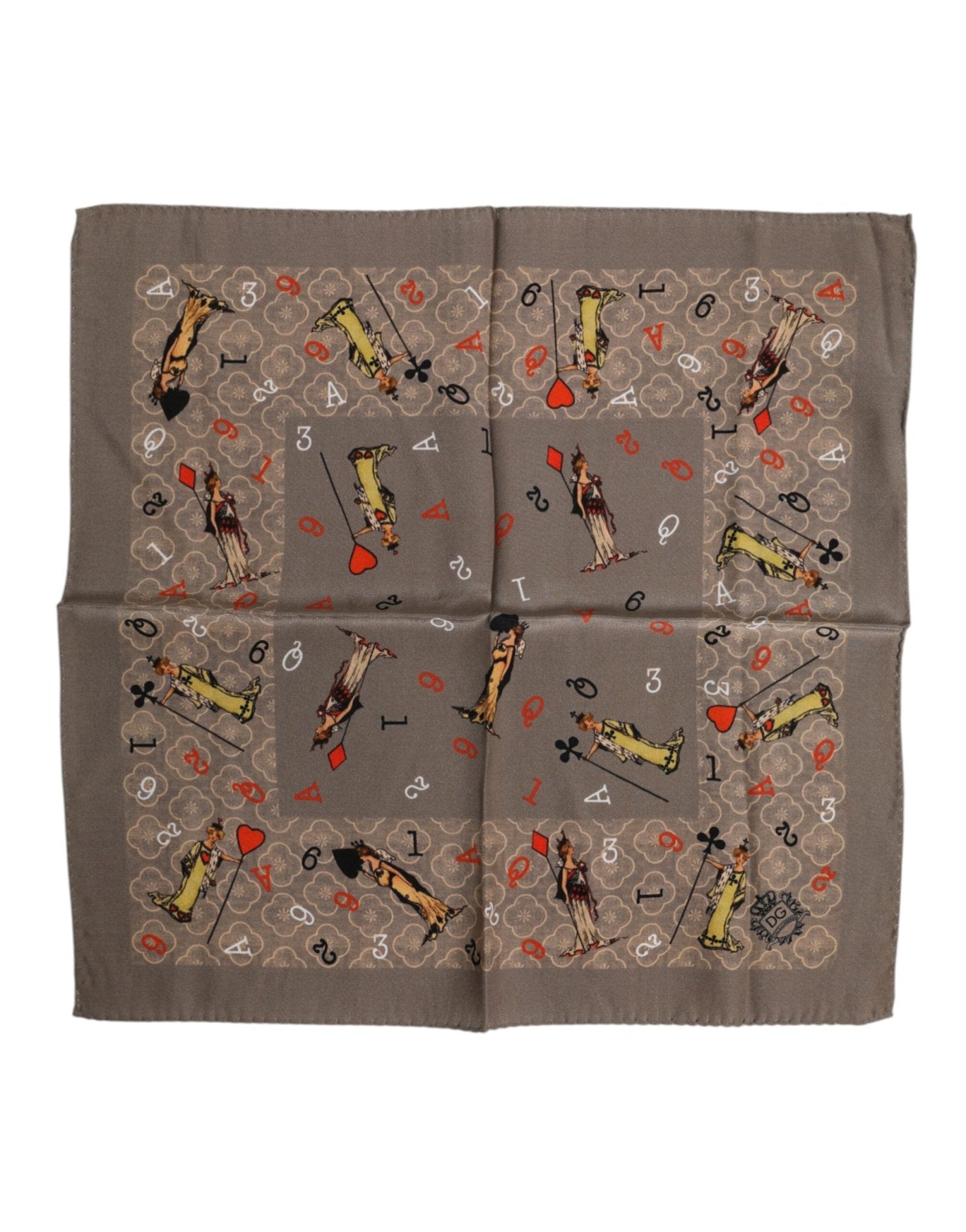 Dolce & Gabbana Brown Silk Printed Square Men Foulard Scarf – par Dolce & Gabbana | Disponible sur Sandy Store ByNet