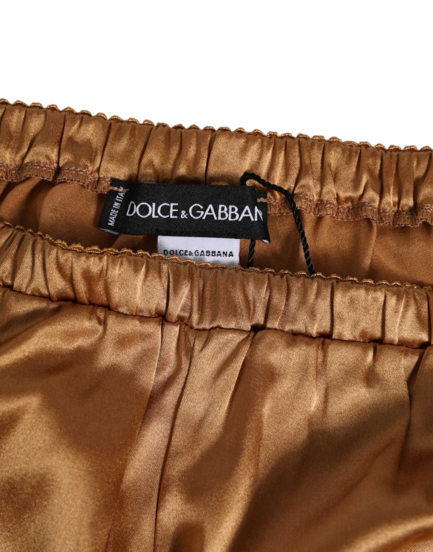 Dolce & Gabbana Brown Silk Satin Floral Lace Shorts Underwear – IT4 | L par Dolce & Gabbana | Disponible sur Sandy Store ByNet
