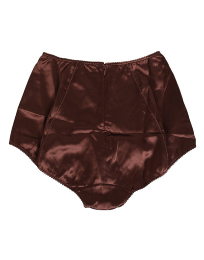 Dolce & Gabbana Brown Silk Stretch High Waist Girdle Underwear – IT2 | S par Dolce & Gabbana | Disponible sur Sandy Store ByNet