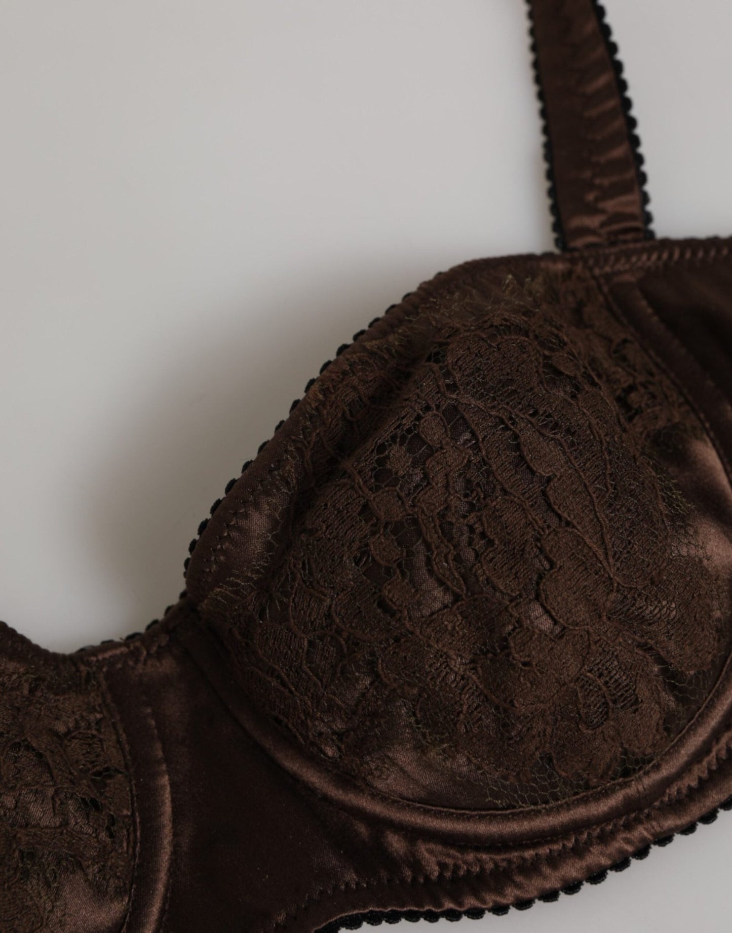 Dolce & Gabbana Brown Silk Underwired Balconette Bra Underwear – IT2 | S par Dolce & Gabbana | Disponible sur Sandy Store ByNet