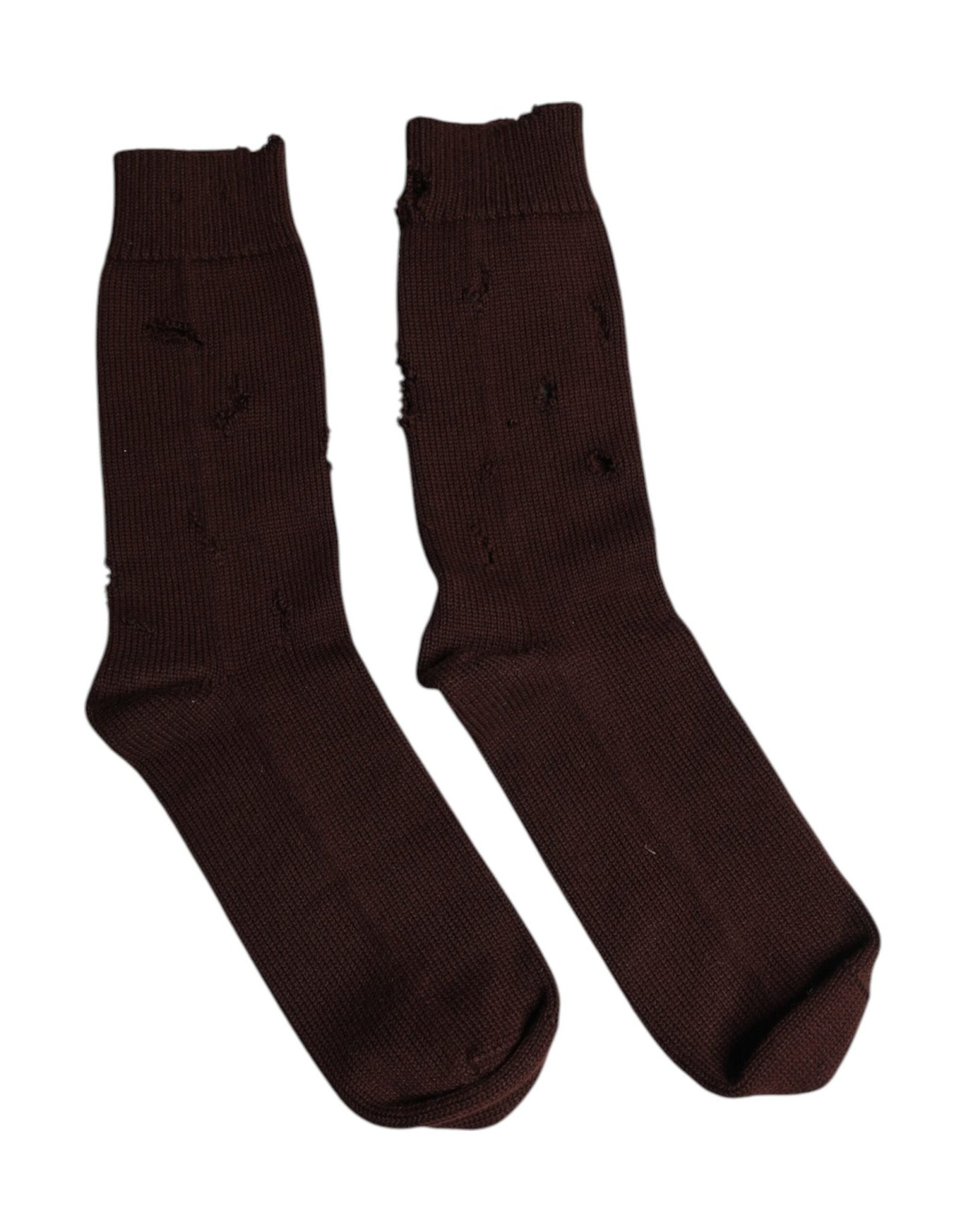 Dolce & Gabbana Brown Solid Cotton Stretch Mid Calf Socks – L par Dolce & Gabbana | Disponible sur Sandy Store ByNet