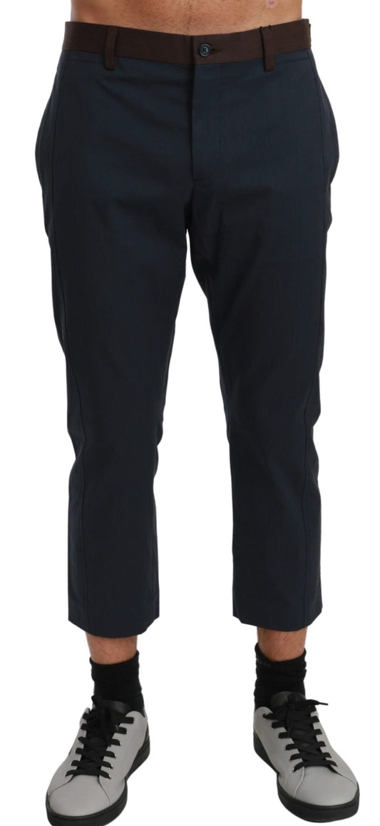 Dolce & Gabbana Brown Stripes Cropped Trousers Pants – IT44 | XS par Dolce & Gabbana | Disponible sur Sandy Store ByNet