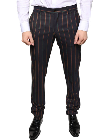 Dolce & Gabbana Brown Stripes Skinny Men Dress Pants – IT48 | M par Dolce & Gabbana | Disponible sur Sandy Store ByNet