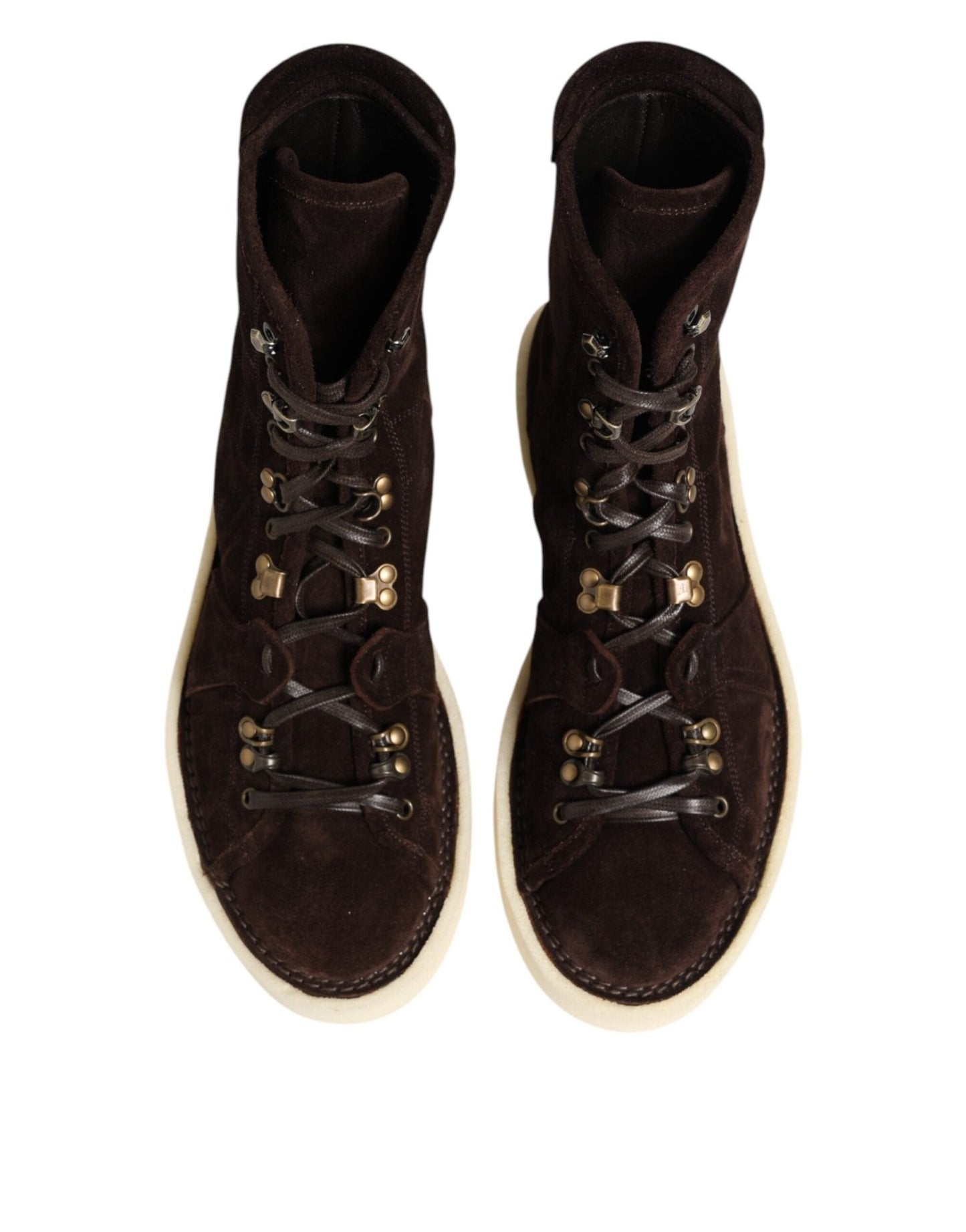 Dolce & Gabbana Brown Suede Lace Up Ankle Short Boots Shoes – EU44/US11 par Dolce & Gabbana | Disponible sur Sandy Store ByNet