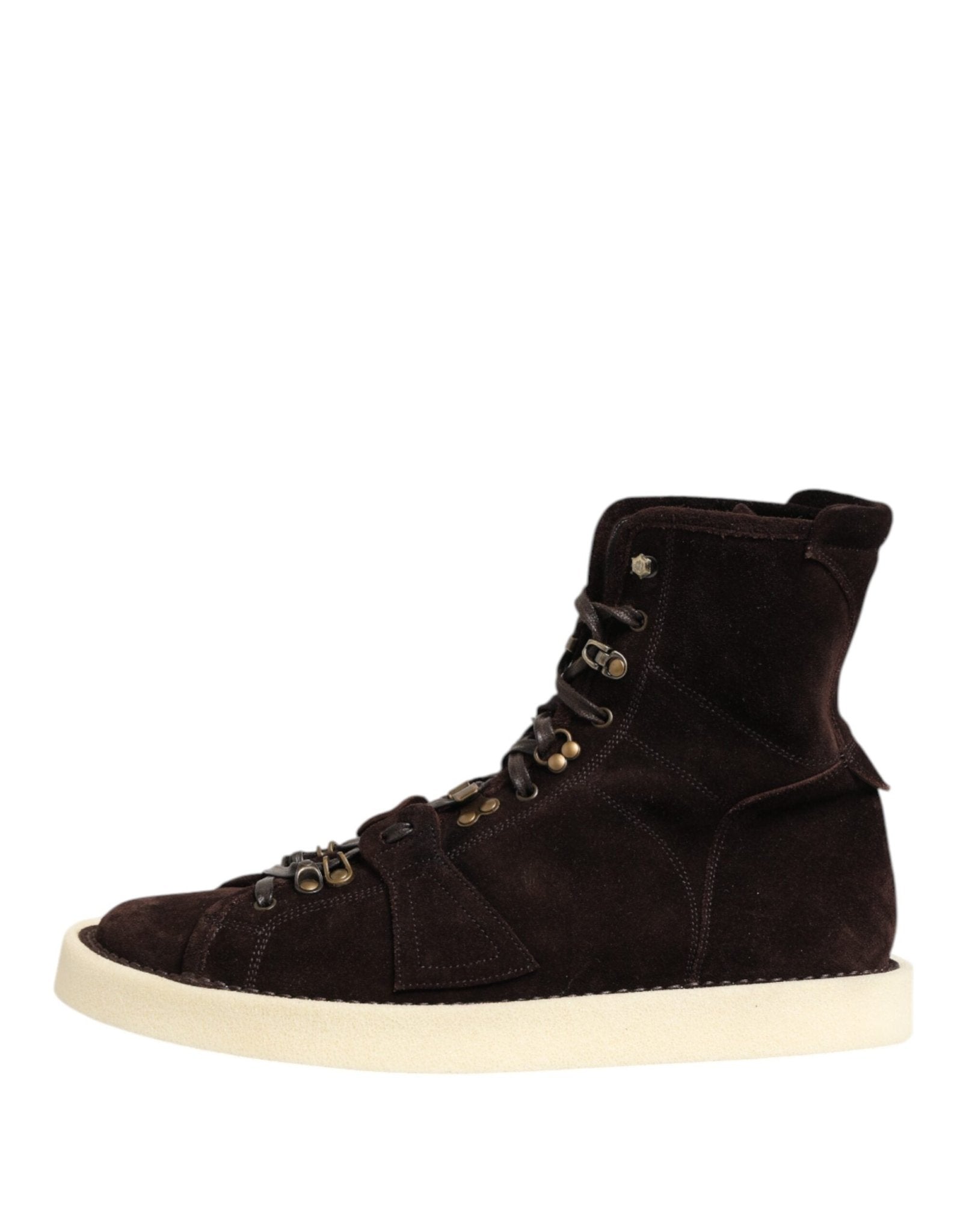 Dolce & Gabbana Brown Suede Lace Up Ankle Short Boots Shoes – EU44/US11 par Dolce & Gabbana | Disponible sur Sandy Store ByNet