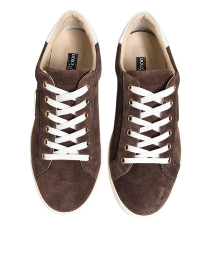 Dolce & Gabbana Brown Suede Leather Low Top Men Sneakers Shoes – EU39/US6 par Dolce & Gabbana | Disponible sur Sandy Store ByNet