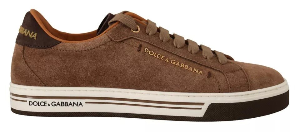 Dolce & Gabbana Brown Suede Logo Low Top Sneakers Men Shoes – EU39/US6 par Dolce & Gabbana | Disponible sur Sandy Store ByNet
