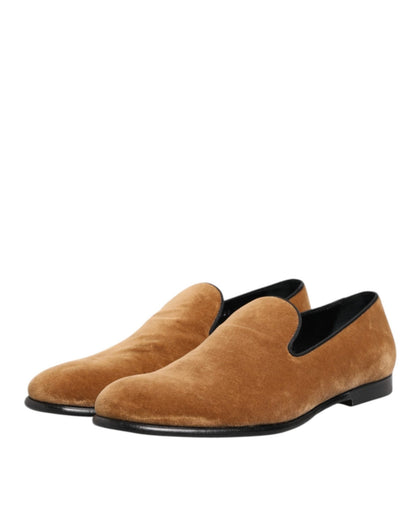 Dolce & Gabbana Brown Suede Slip On Men Loafers Formal Shoes – EU44/US11 par Dolce & Gabbana | Disponible sur Sandy Store ByNet
