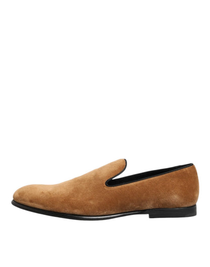 Dolce & Gabbana Brown Suede Slip On Men Loafers Formal Shoes – EU45/US12 par Dolce & Gabbana | Disponible sur Sandy Store ByNet