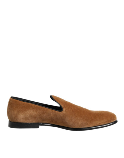 Dolce & Gabbana Brown Suede Slip On Men Loafers Formal Shoes – EU45/US12 par Dolce & Gabbana | Disponible sur Sandy Store ByNet