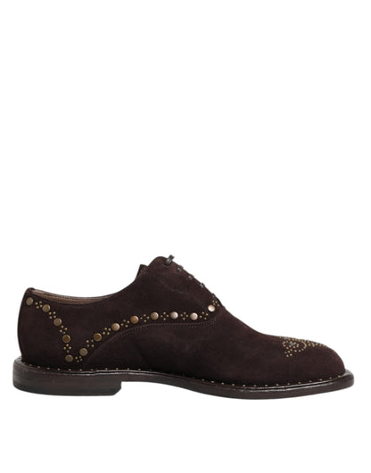 Dolce & Gabbana Brown Velvet Lace Up Oxford Dress Shoes – EU41/US8 par Dolce & Gabbana | Disponible sur Sandy Store ByNet