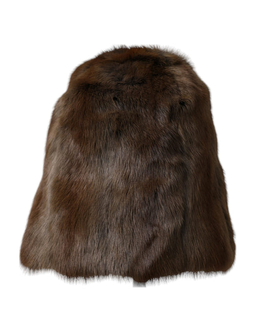 Dolce & Gabbana Brown Weasel Fur Womens Cashmere Hat Beanie – 58 cm|M par Dolce & Gabbana | Disponible sur Sandy Store ByNet
