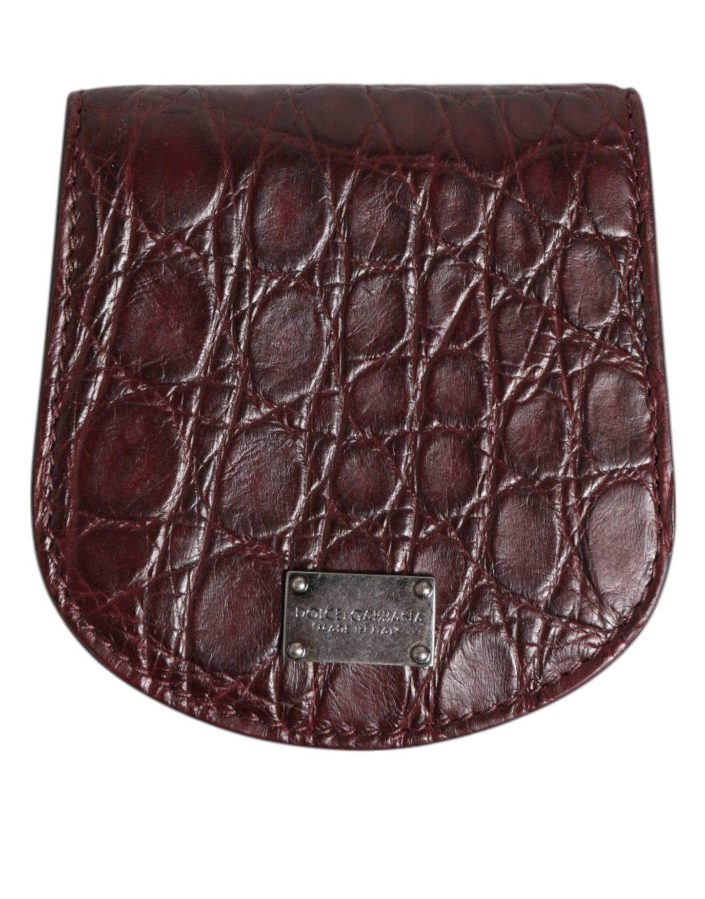 Dolce & Gabbana Burgundy Exotic Skin Coin Condom Case Holder Pocket Wallet – par Dolce & Gabbana | Disponible sur Sandy Store ByNet