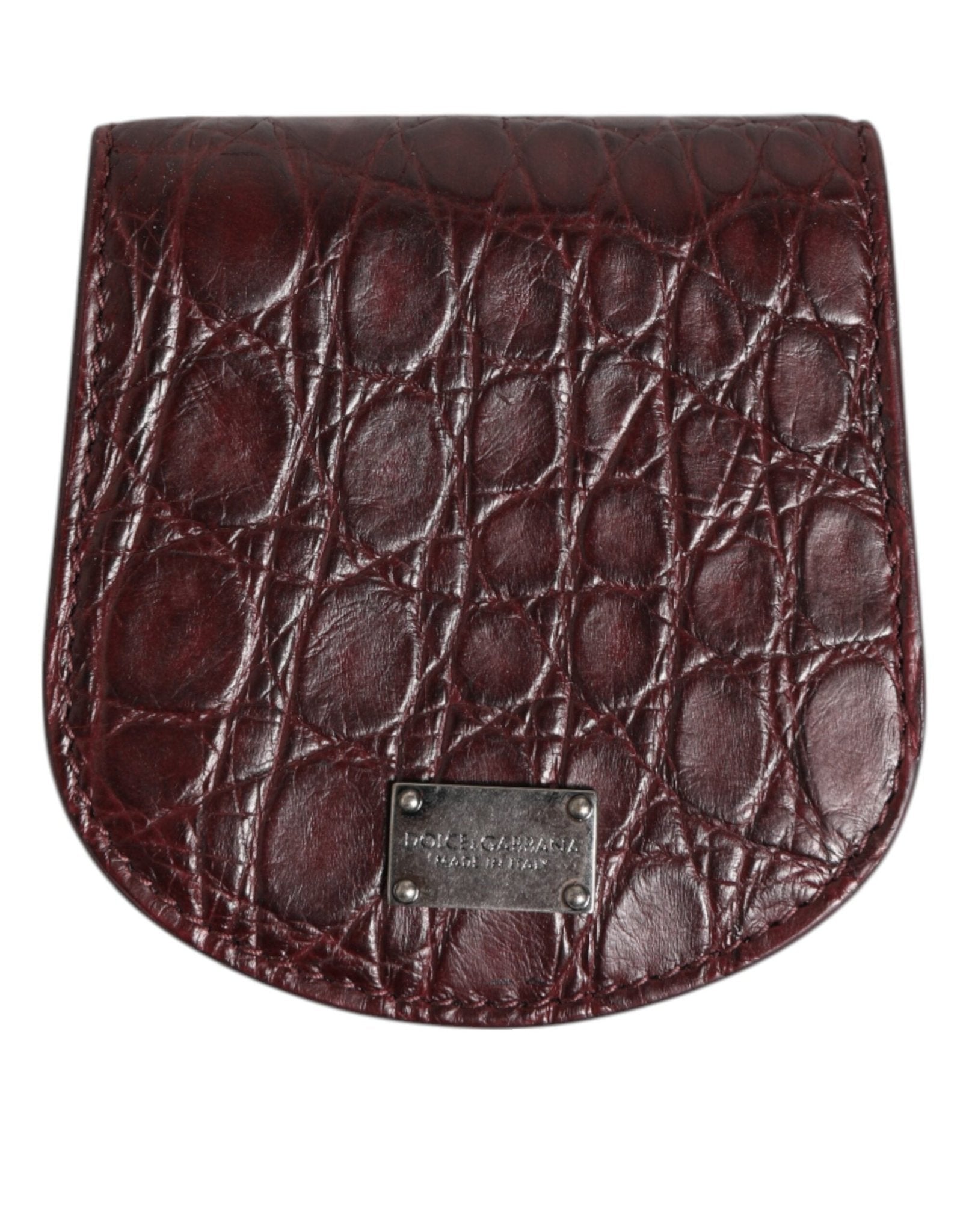 Dolce & Gabbana Burgundy Exotic Skin Coin Condom Case Holder Pocket Wallet – par Dolce & Gabbana | Disponible sur Sandy Store ByNet