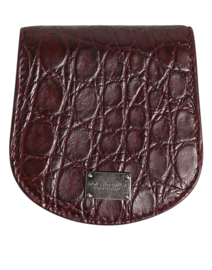 Dolce & Gabbana Burgundy Exotic Skin Coin Condom Case Holder Pocket Wallet – par Dolce & Gabbana | Disponible sur Sandy Store ByNet