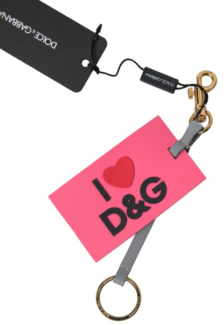 Dolce & Gabbana Chic Pink Leather - Trimmed Keychain – par Dolce & Gabbana | Disponible sur Sandy Store ByNet