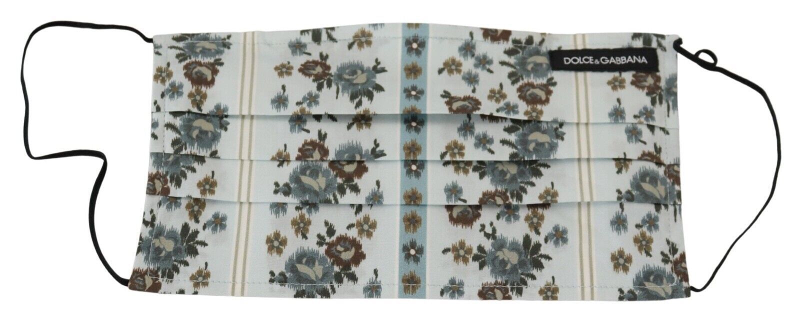 Dolce & Gabbana Chic White Floral Pleated Cotton Face Mask – par Dolce & Gabbana | Disponible sur Sandy Store ByNet