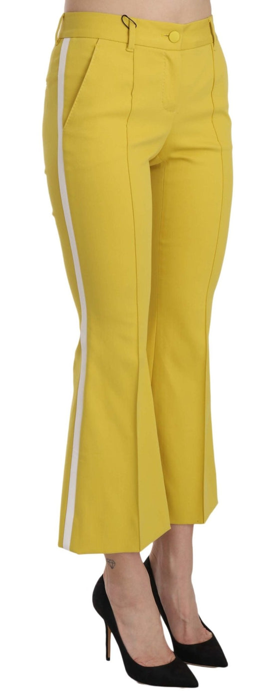 Dolce & Gabbana Chic Yellow Flare Pants for Elegant Evenings - Sandy Store ByNet