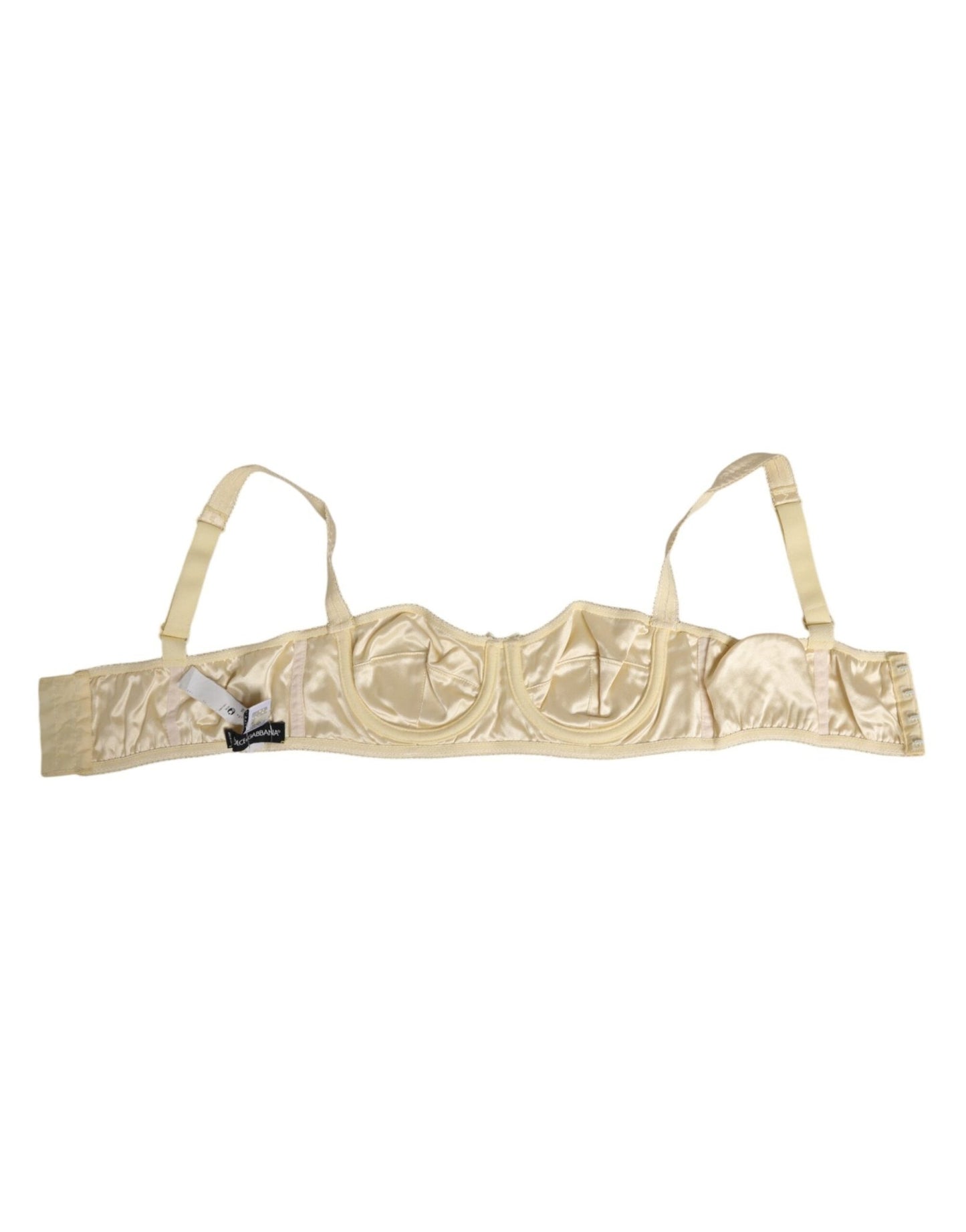 Dolce & Gabbana Cream Satin Blend Balconette Bra Underwear – IT2 | S par Dolce & Gabbana | Disponible sur Sandy Store ByNet