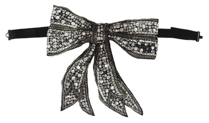 Dolce & Gabbana Crystal - Embellished Silk Bowtie - Silver Elegance – par Dolce & Gabbana | Disponible sur Sandy Store ByNet