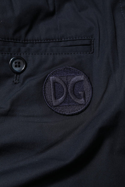 Dolce & Gabbana Dark Blue Cotton Bermuda Sweatshorts Shorts - Sandy Store ByNet