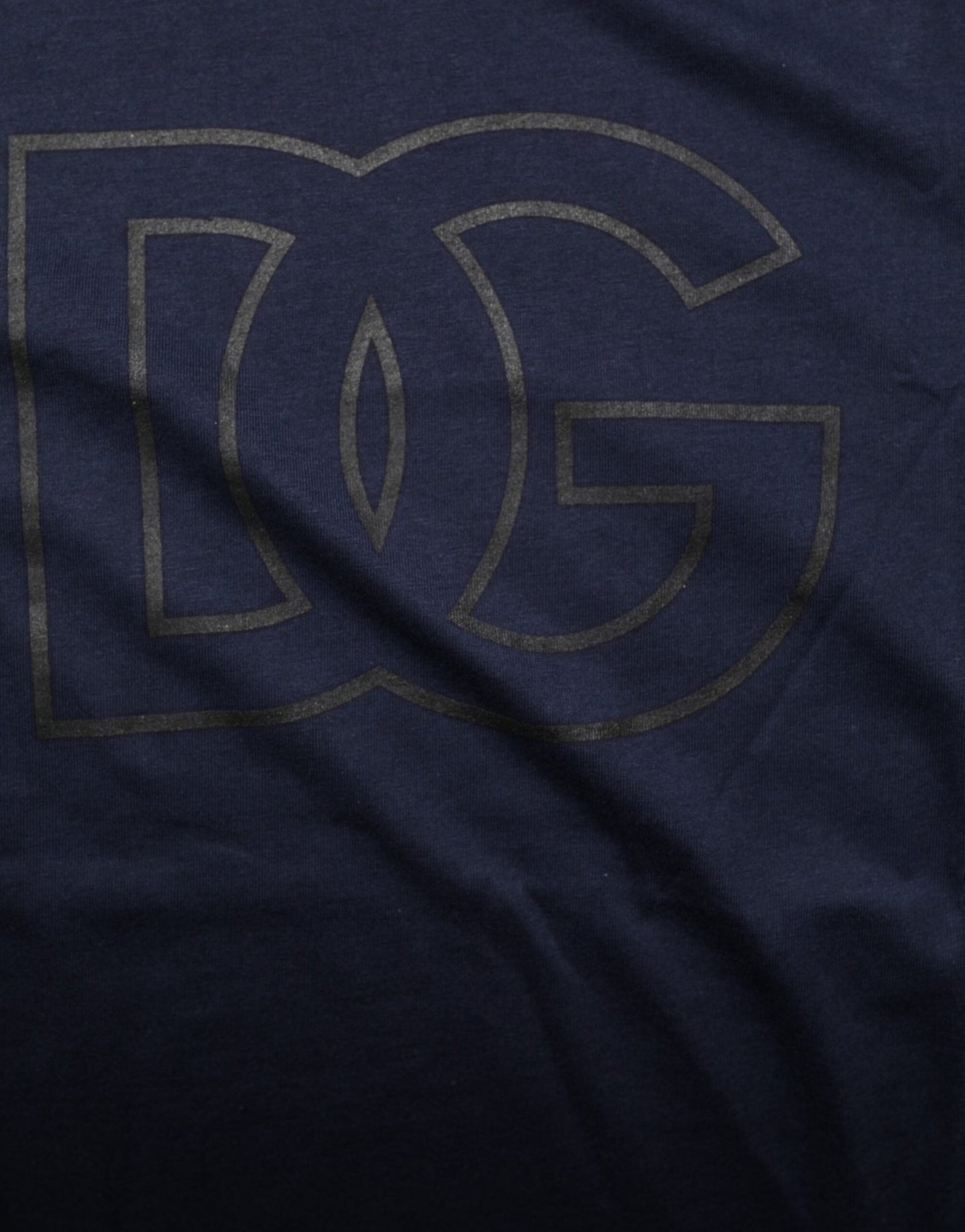 Dolce & Gabbana Dark Blue Cotton DG Logo Print Men’s Top T-shirt – M par Dolce & Gabbana | Disponible sur Sandy Store ByNet