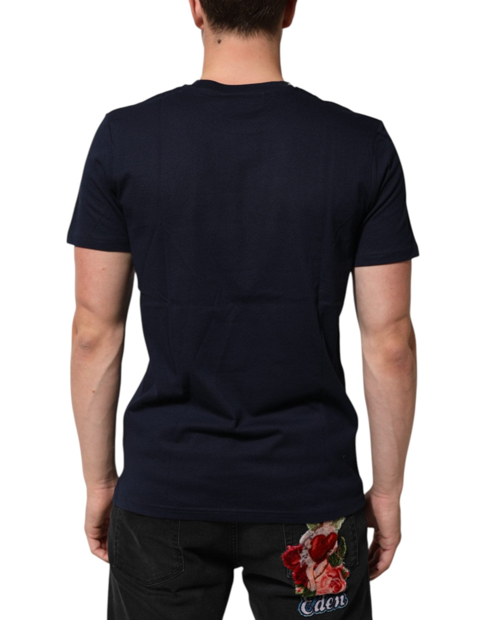 Dolce & Gabbana Dark Blue Cotton DG Logo Print Men’s Top T-shirt – M par Dolce & Gabbana | Disponible sur Sandy Store ByNet