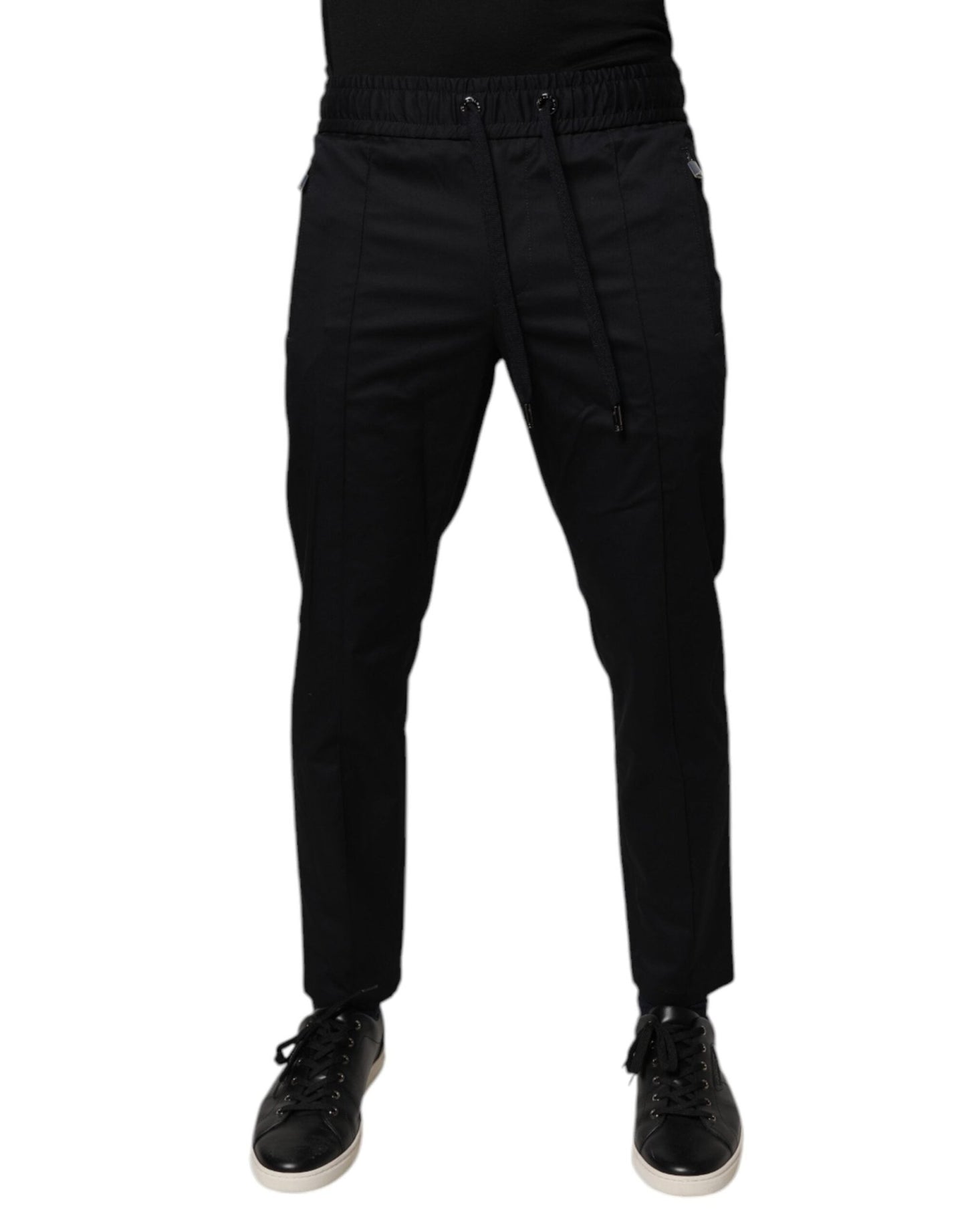 Dolce & Gabbana Dark Blue Cotton Men Jogger Sweatpants Pants - Sandy Store ByNet